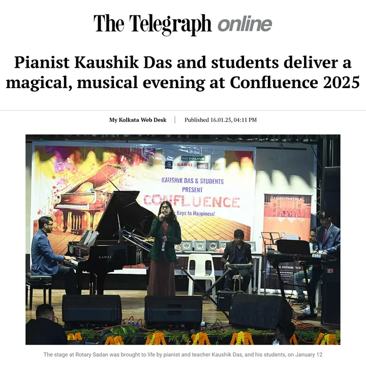 The Telegraph: Pianist Kaushik Das and students deliver a magical, musical evening at Confluence 2025